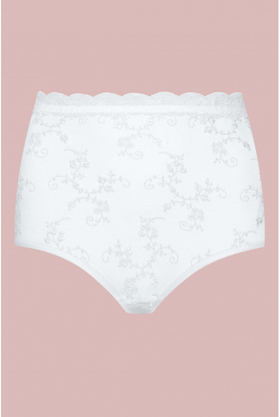 cadolle-fleurette-culotte-brod-e-taille-haute-blanche image 1