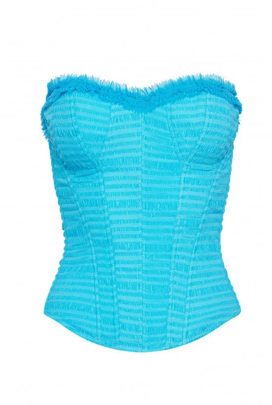 cadolle-victoria-bustier-tulle-turquoise image 1