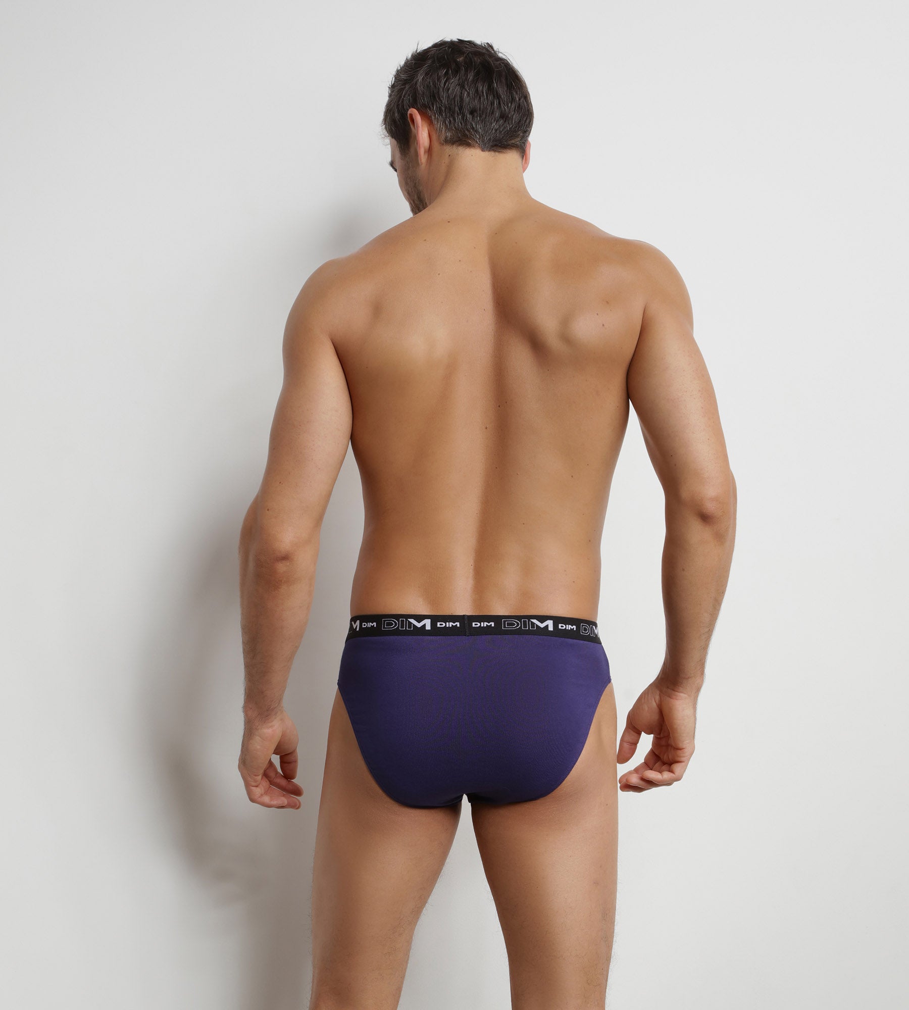 dim-coton-stretch-d6595t3-glace-lot-de-3-slips-homme-violet-intense image 2