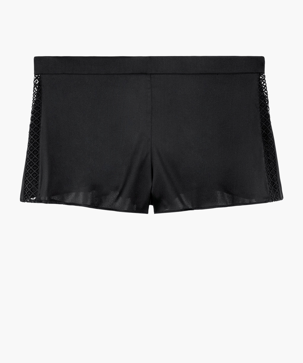 aubade-silk-desire-shorty-noir-en-soie-stretch image 1