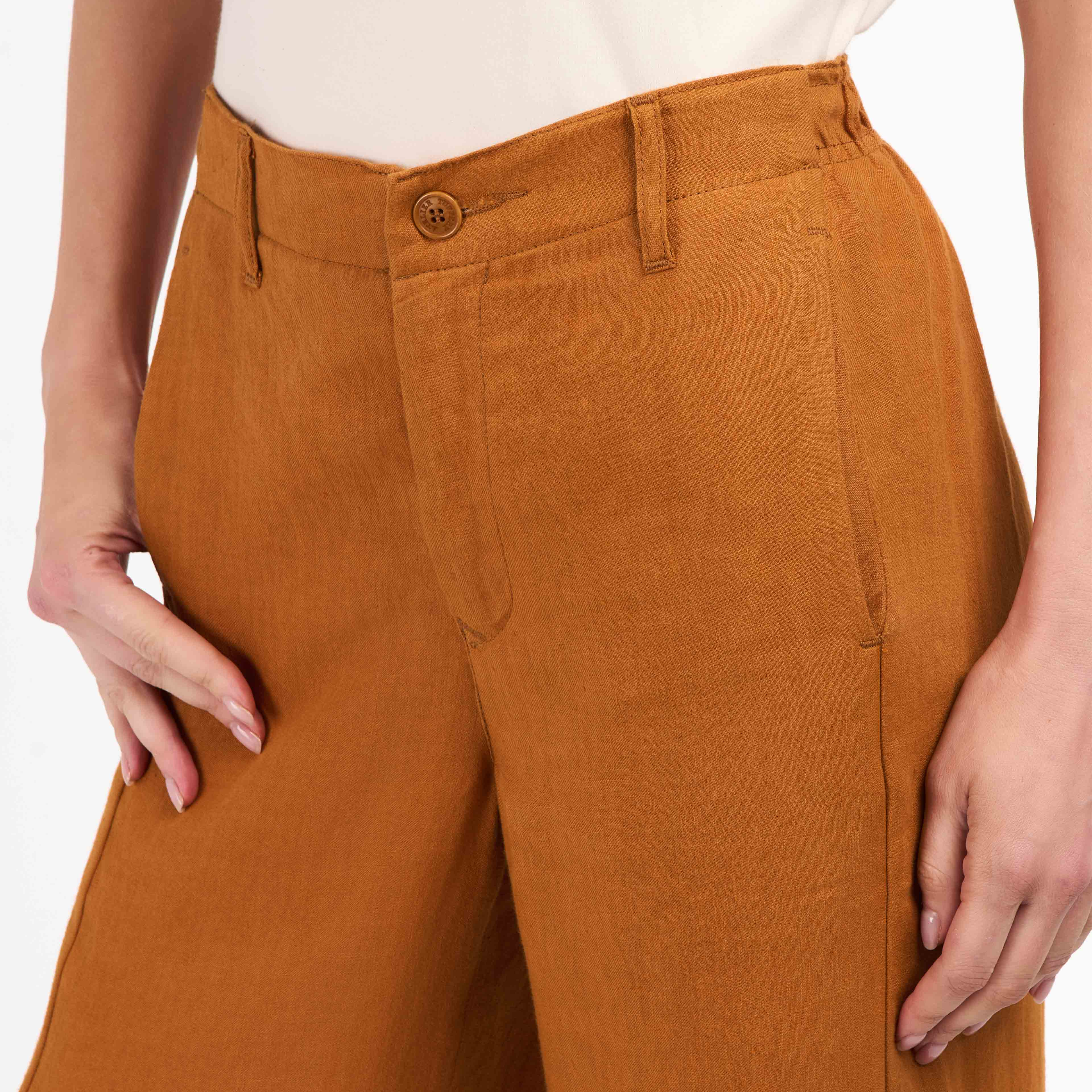 atelier-tuffery-pantalon-lise-femme-large-rouille-en-lin image 6