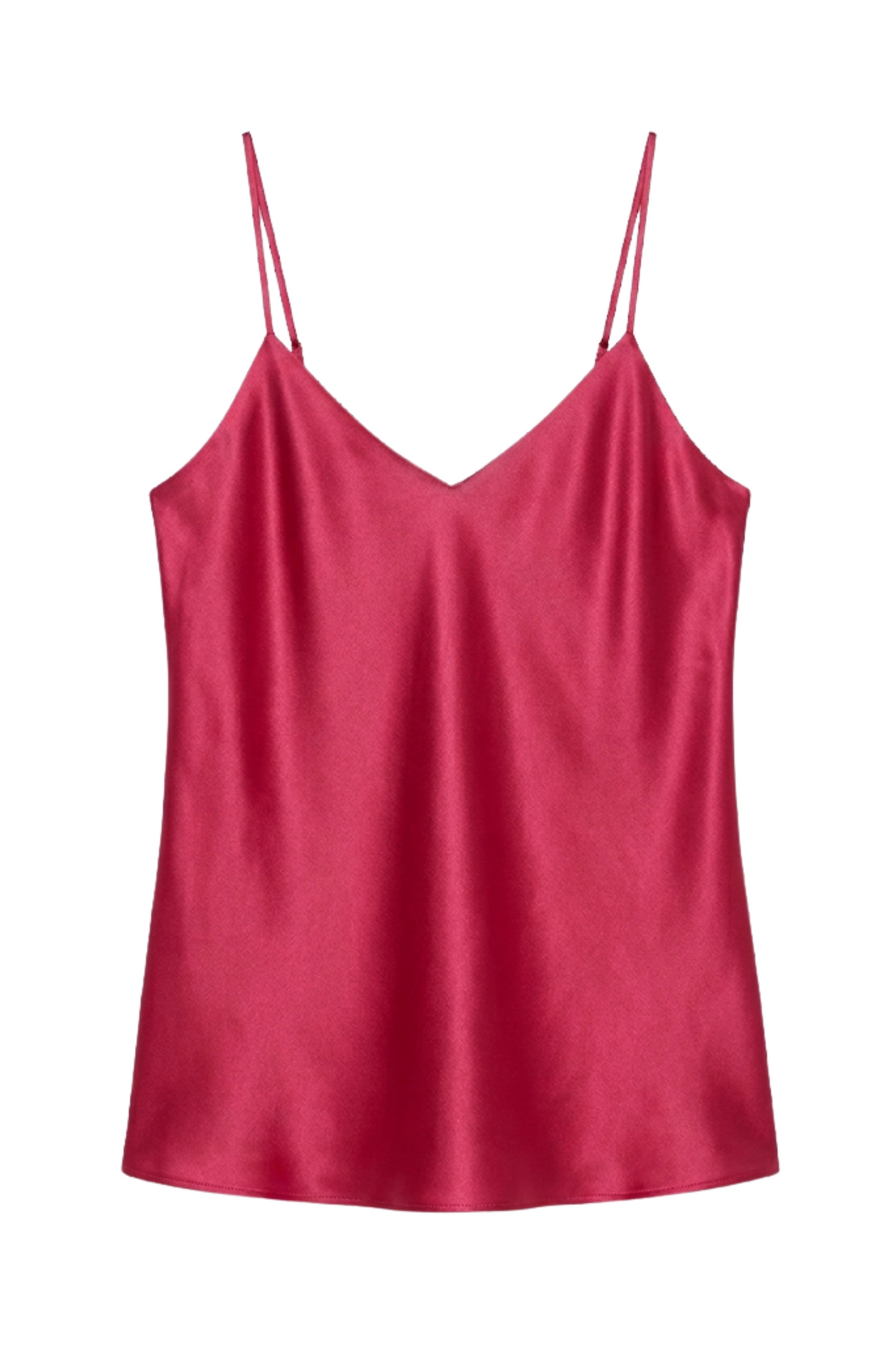 cadolle-top-soie-rose-framboise-fines-bretelles image 1
