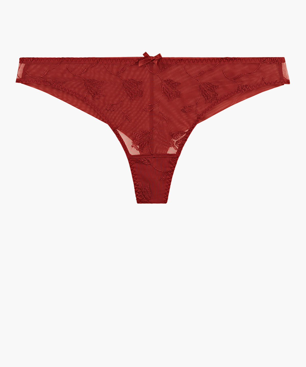 aubade-softessence-tanga-terracotta-broderie-recycl-e image 1