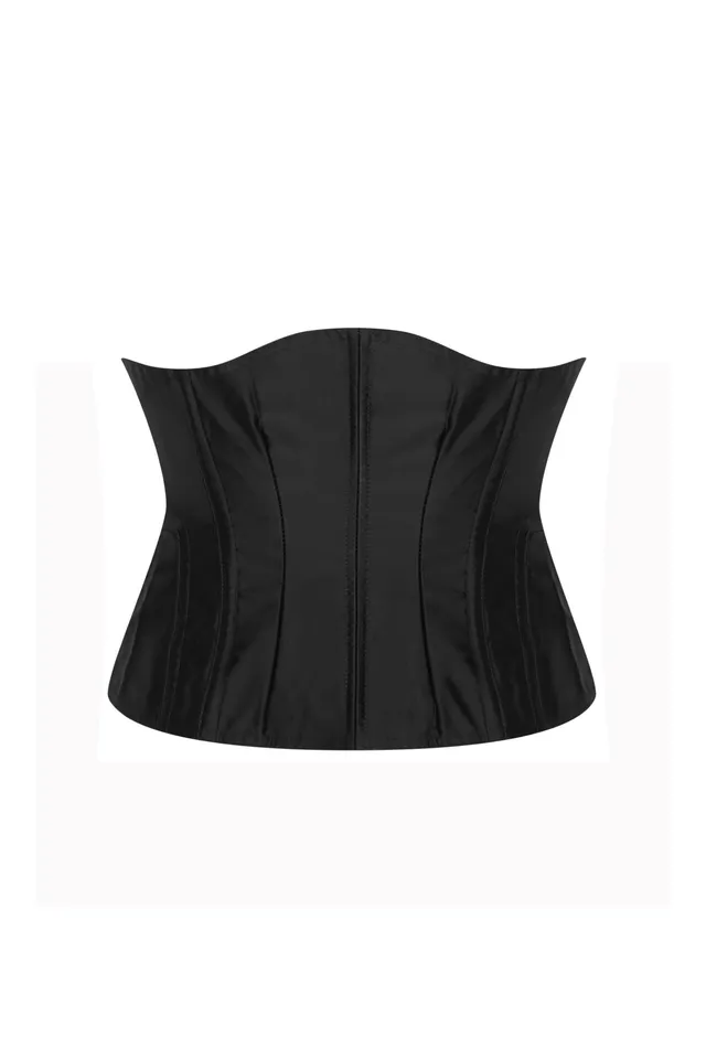 cadolle-exos-serre-taille-satin-noir image 1
