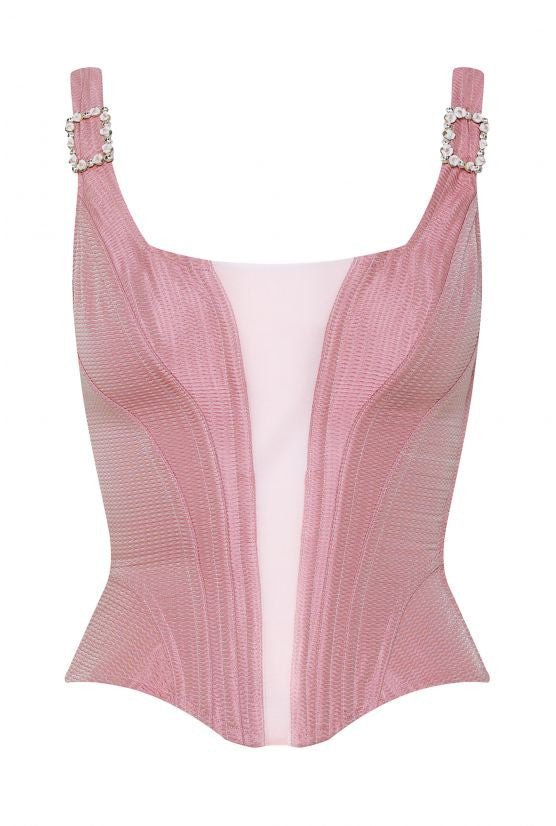 cadolle-corset-marivaux-rose-broch-lyonnais image 1