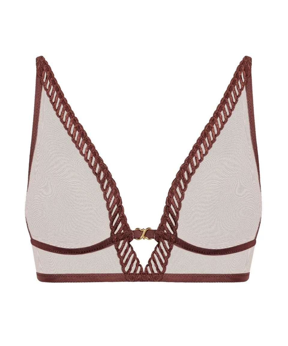 aubade-sheer-emotion-soutien-gorge-triangle-sepia image 1
