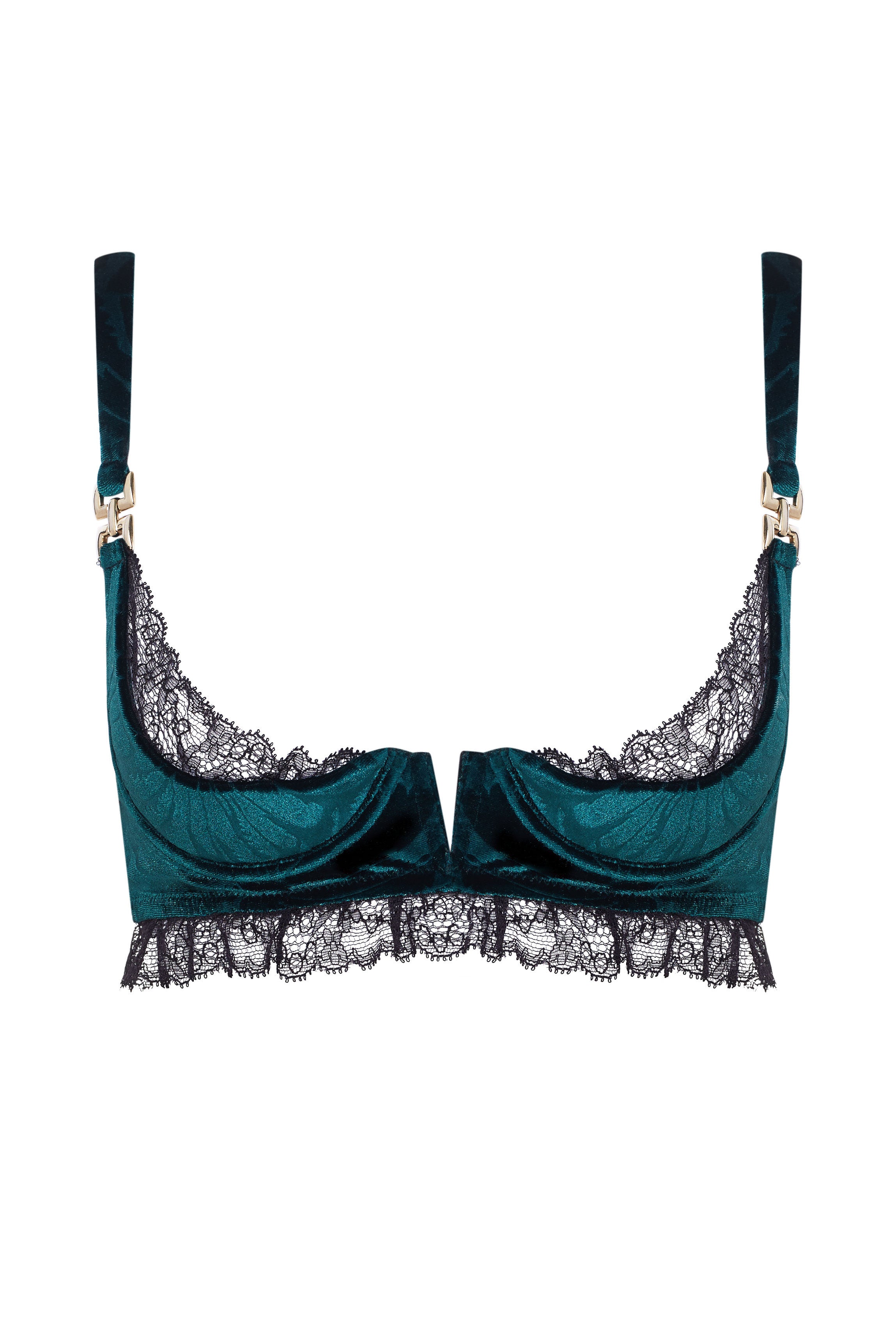 cadolle-soutien-gorge-sein-nu-velours-vert image 1