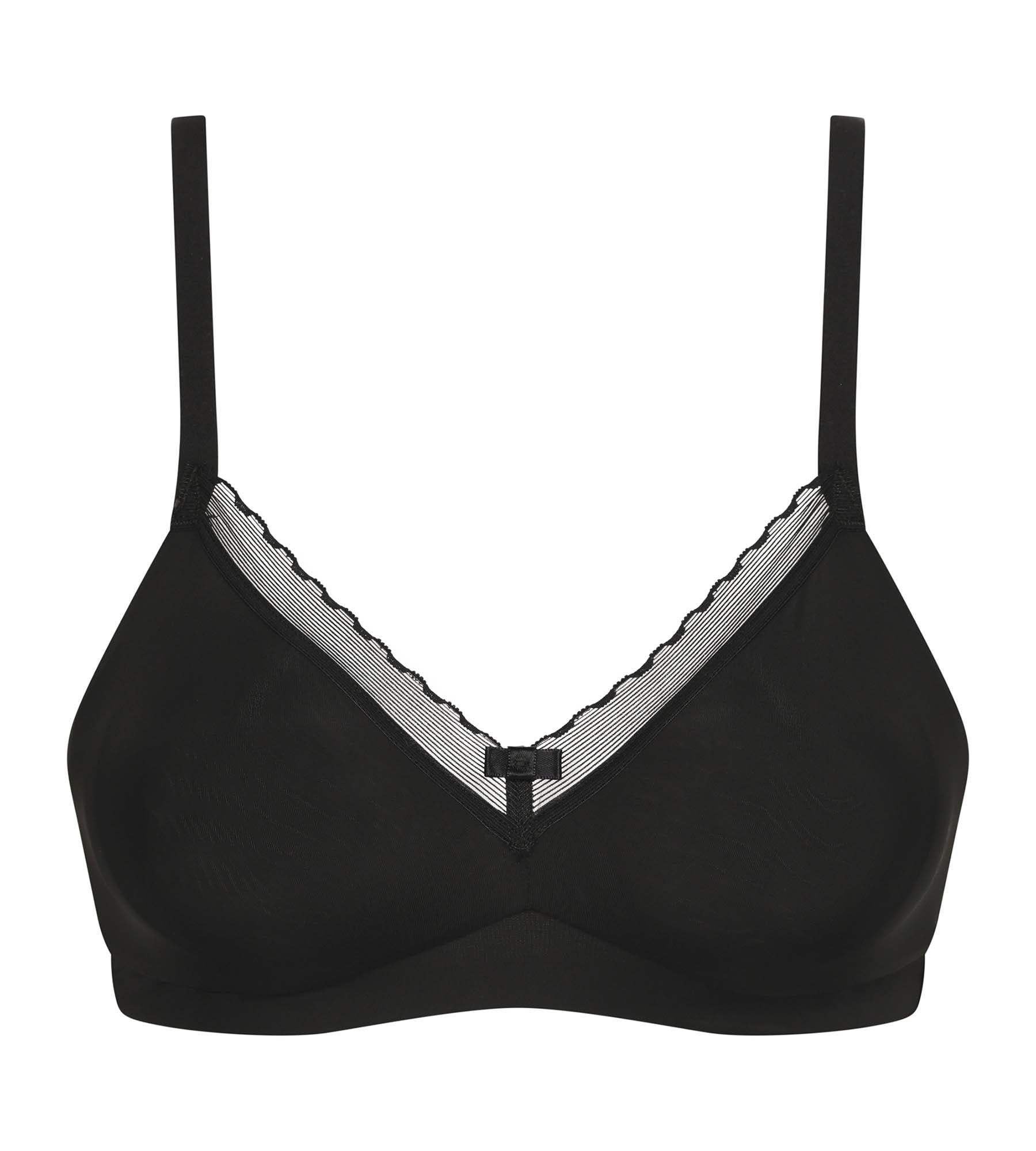dim-daily-confort-soutien-gorge-sans-armature-microfibre-tulle-noir image 5