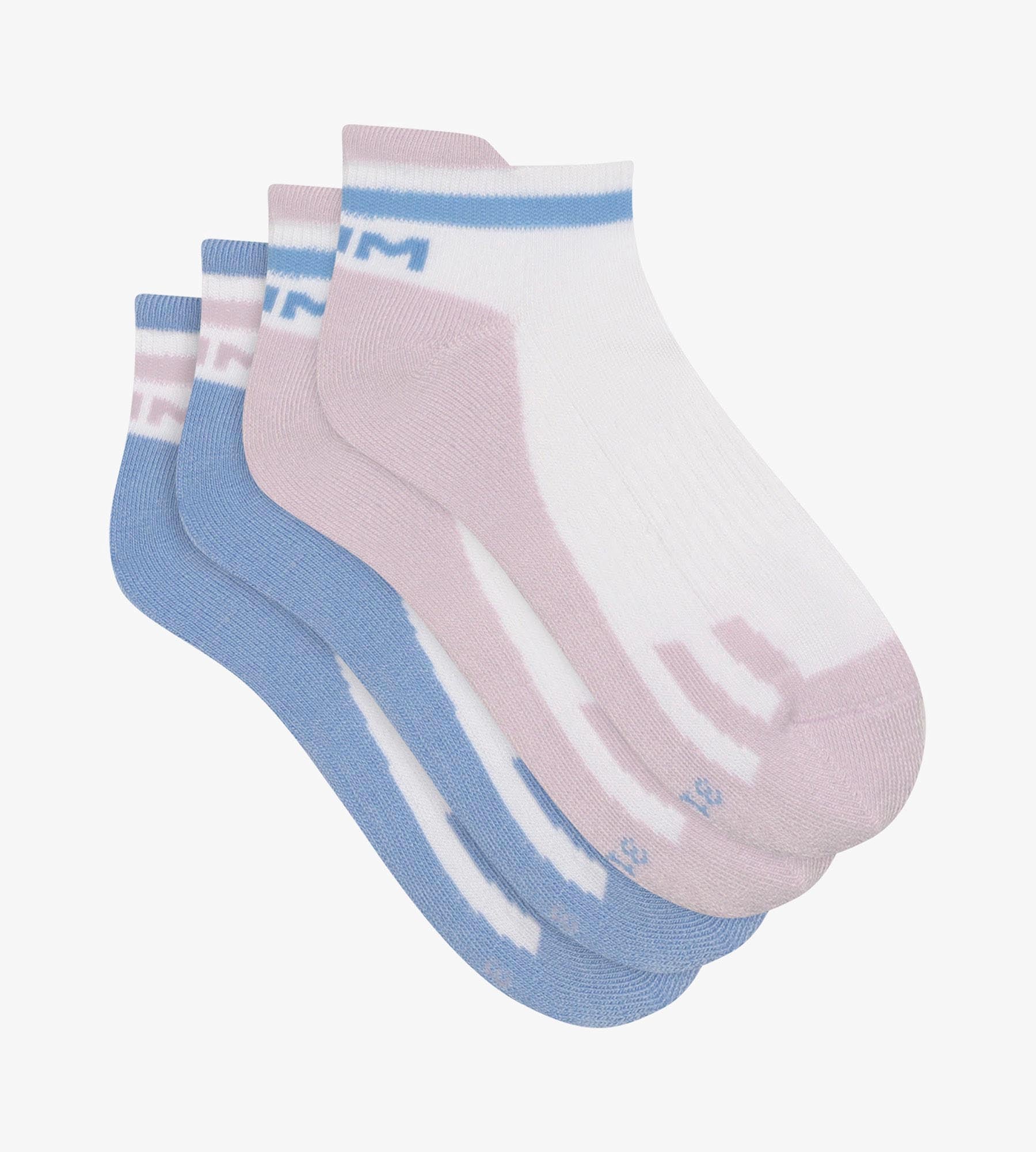 dim-sport-lot-de-2-paires-chaussettes-unisexe-retro-lila-bleu image 2