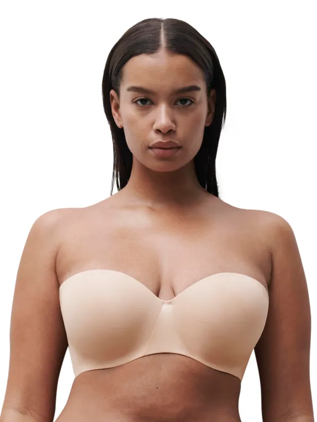 chantelle-soutien-gorge-coque-bandeau-essential-beige-dor image 1