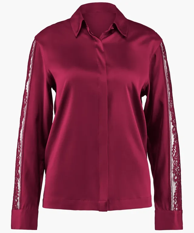 aubade-midnight-whisper-chemisier-en-soie-crimson-red image 1