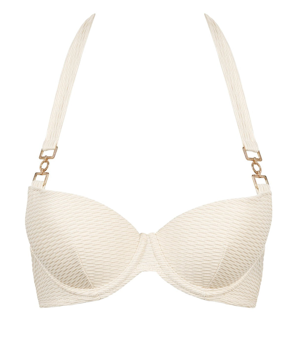 aubade-shimmering-waters-haut-de-bikini-push-up-golden-white image 1