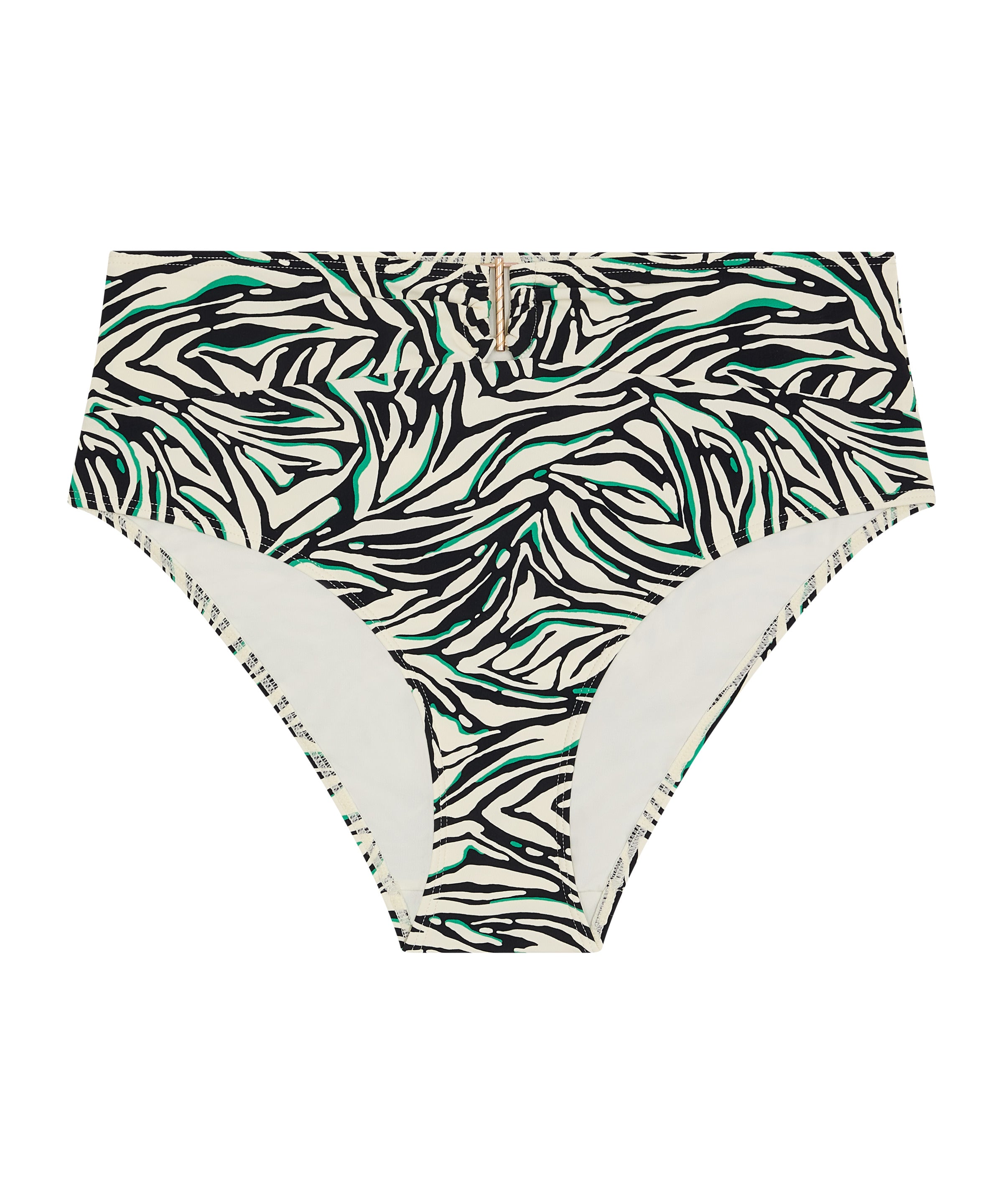 aubade-tropical-splash-bas-de-maillot-taille-haute-wild-stripes-sculptant image 5