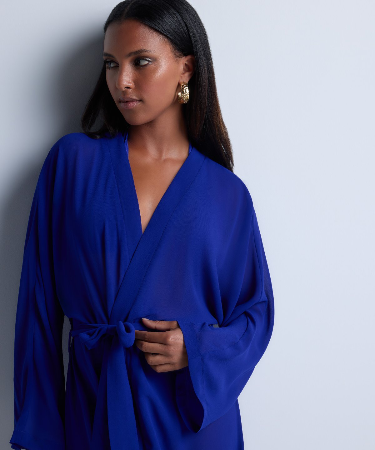 aubade-beach-walk-kimono-long-bleu-ultramarine image 2