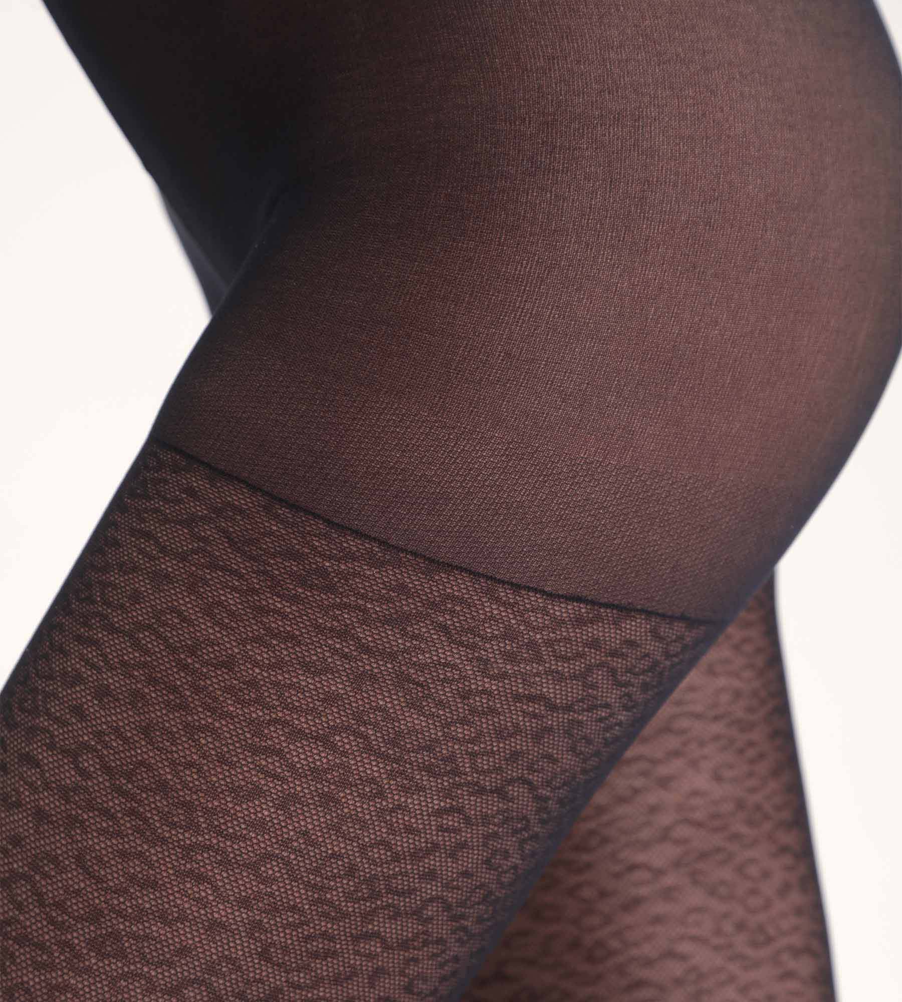 dim-style-collant-femme-noir-motif-l-opard-23d image 2