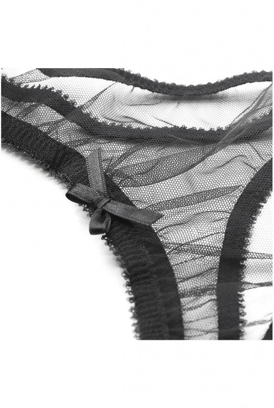 cadolle-cathy-string-tulle-transparent-noir image 3