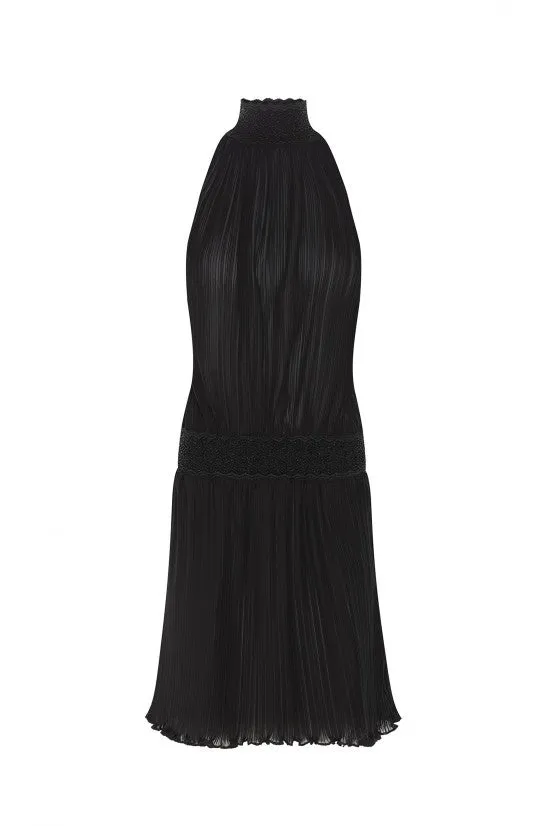 cadolle-robe-angela-mousseline-pliss-e-noire image 1