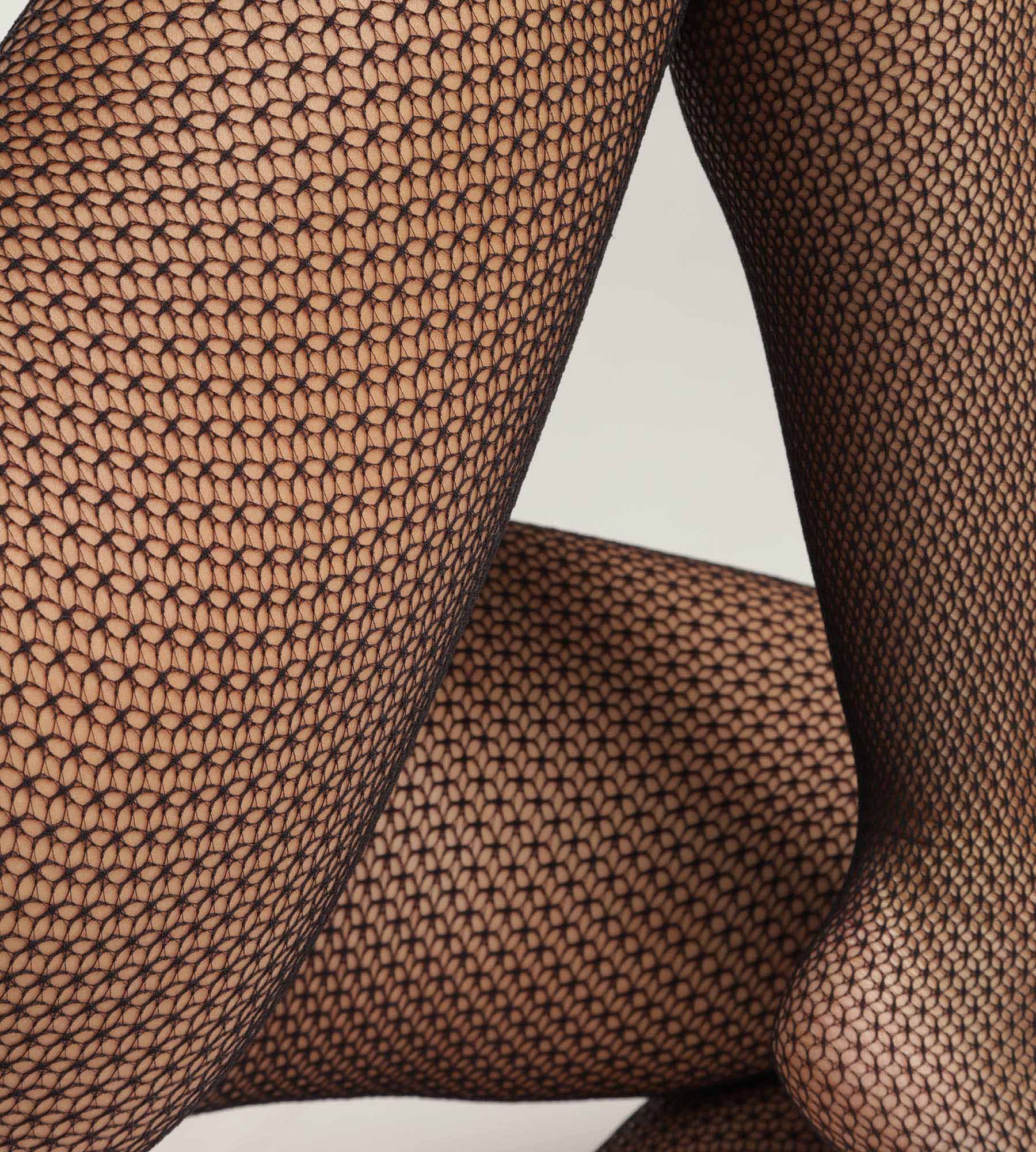 dim-style-collant-femme-dentelle-g-om-trique-noir image 3