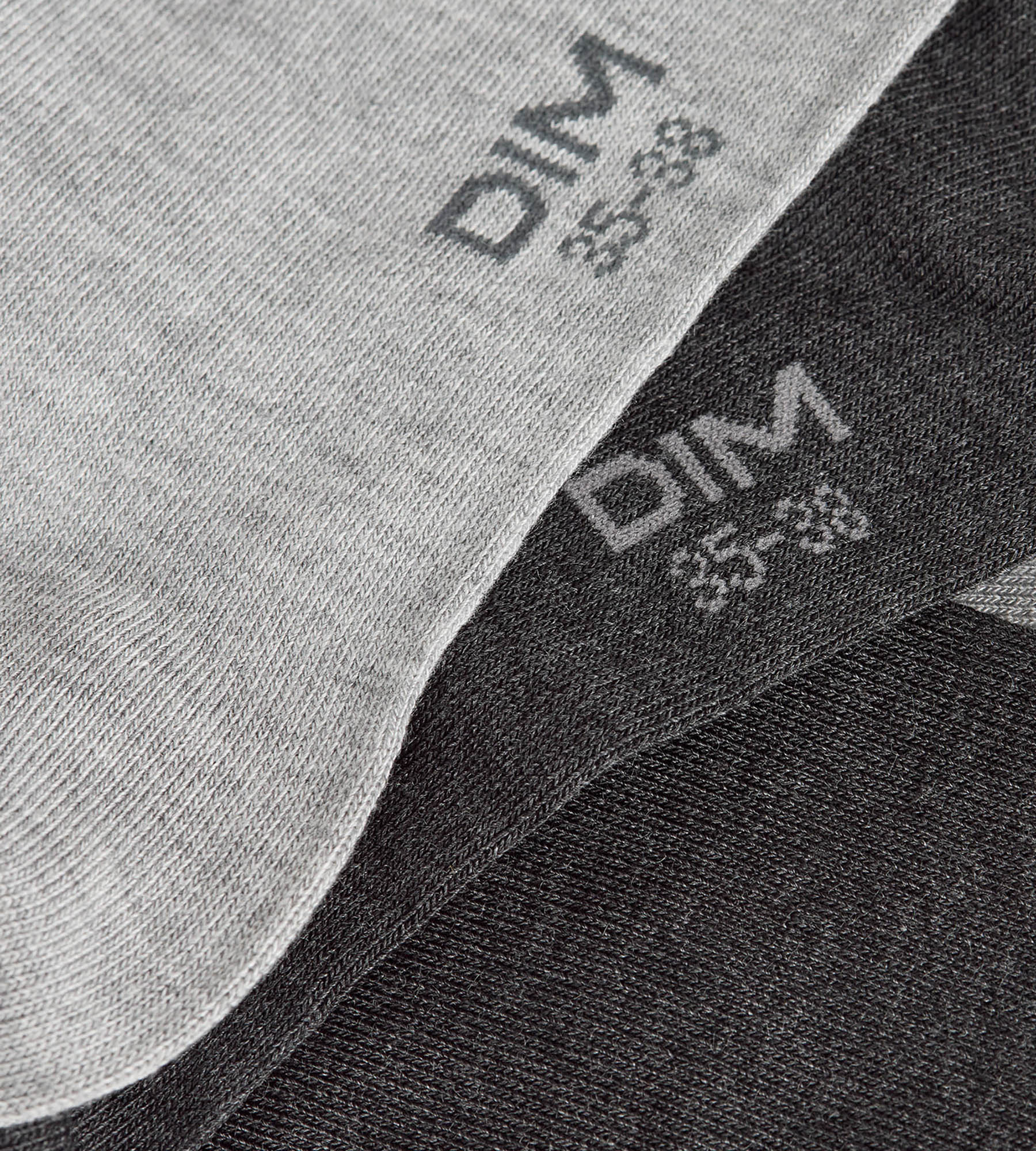 dim-modal-chaussettes-femme-lot-de-2-gris-clair-gris-anthracite image 5