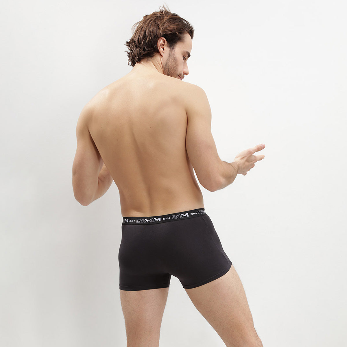dim-lot-de-2-boxers-homme-coton-stretch-noirs-d6596t2 image 2