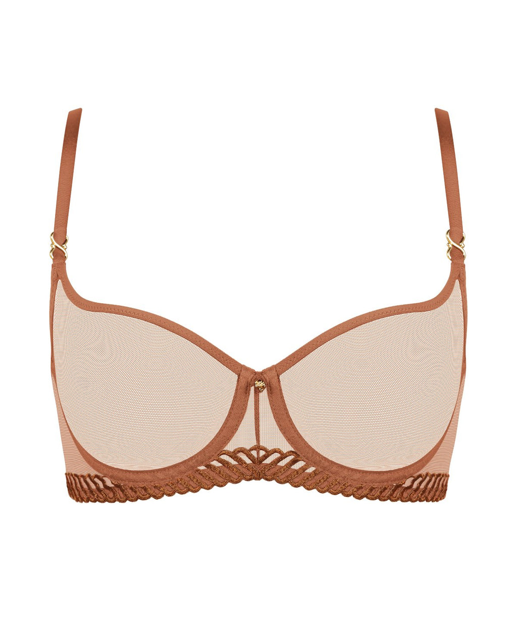 aubade-sheer-emotion-soutien-gorge-demi-seins-miel image 1