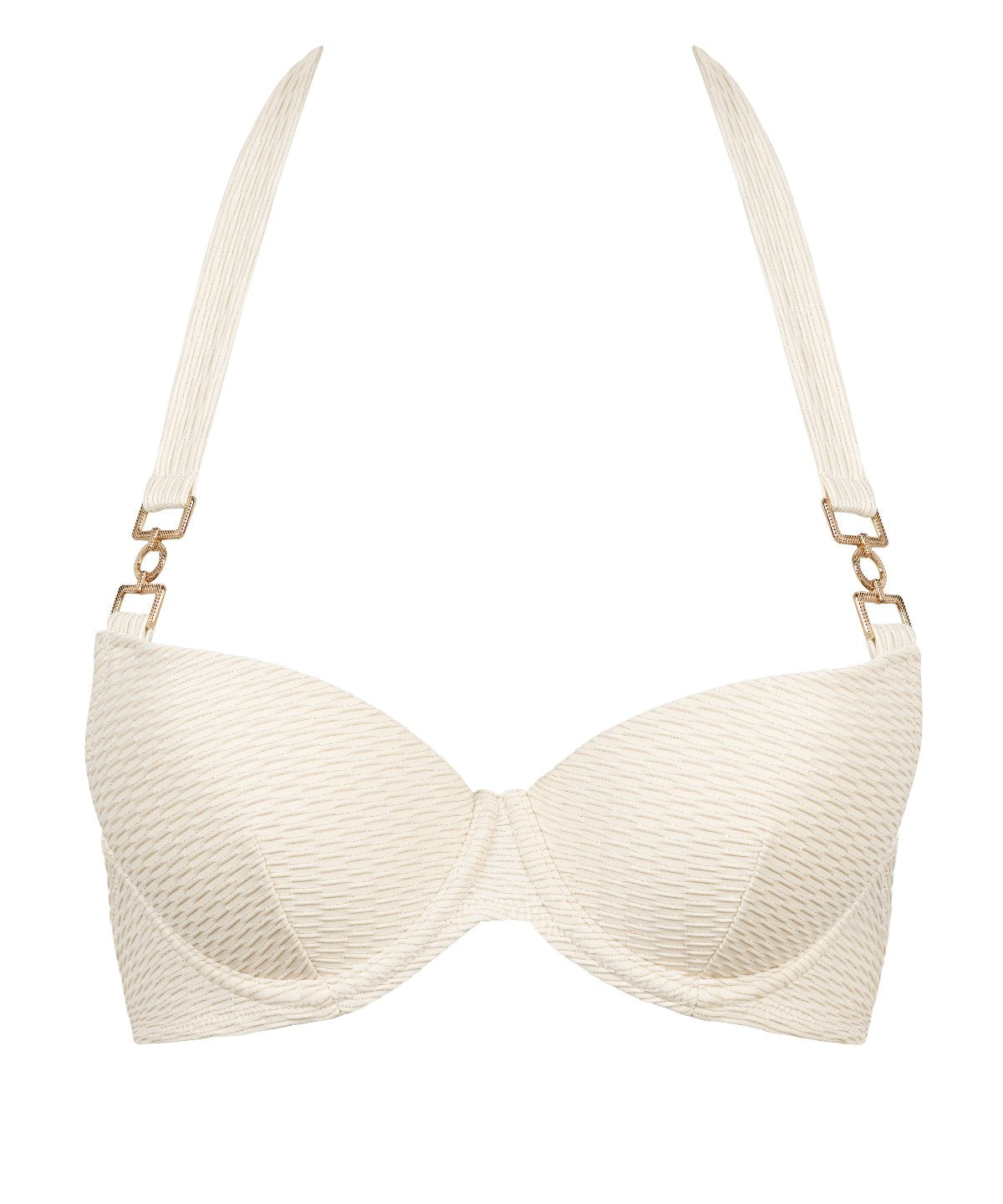 aubade-shimmering-waters-haut-de-maillot-push-up-golden-white image 1