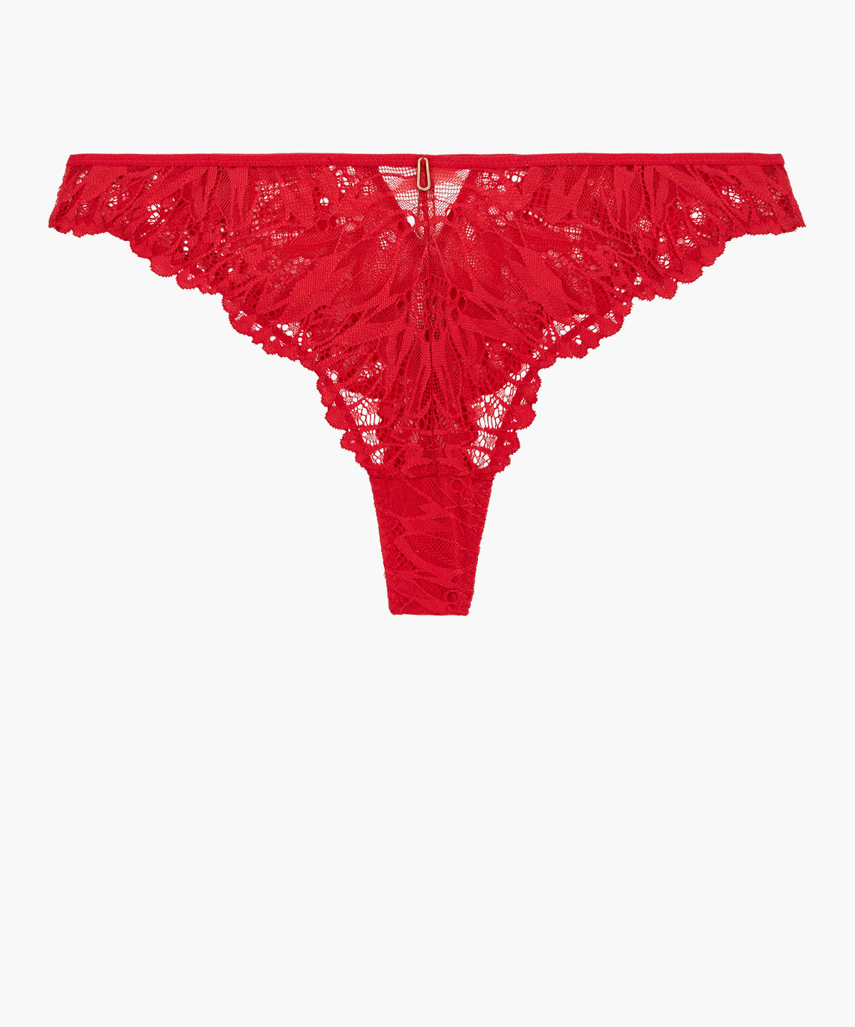 aubade-flowermania-tanga-rouge-floral-dentelle image 1