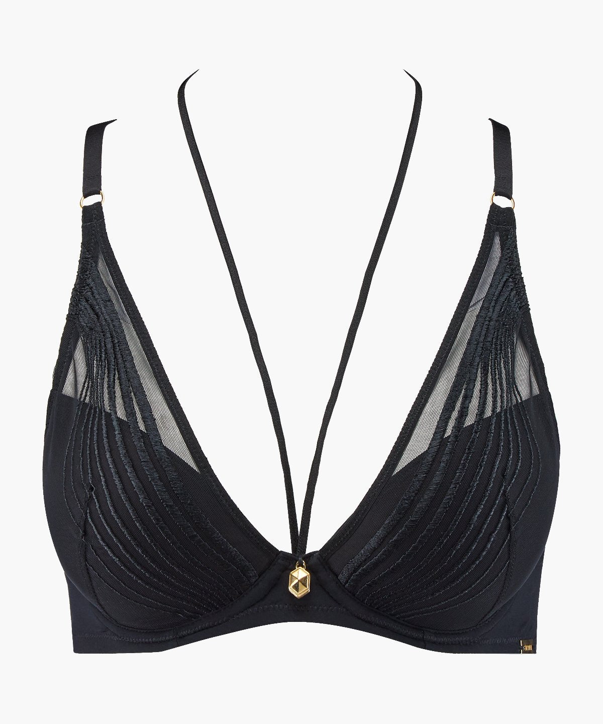 aubade-sumptuous-waves-soutien-gorge-plunge-foulard-smoky-attraction image 1