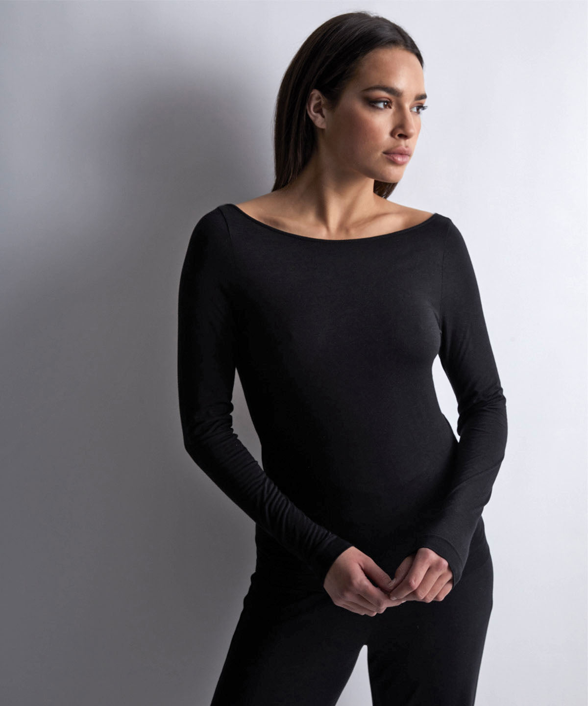 aubade-night-crush-top-manches-longues-noir-2 image 3