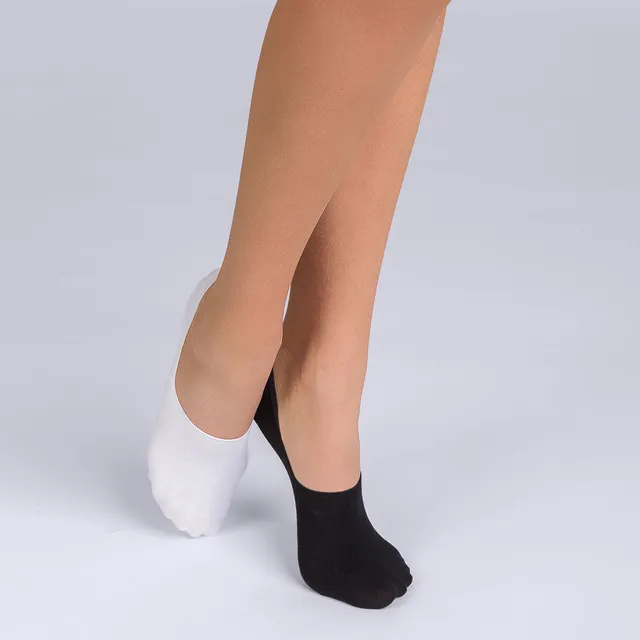 dim-basic-coton-lot-de-2-prot-ge-pieds-basket-femme image 1