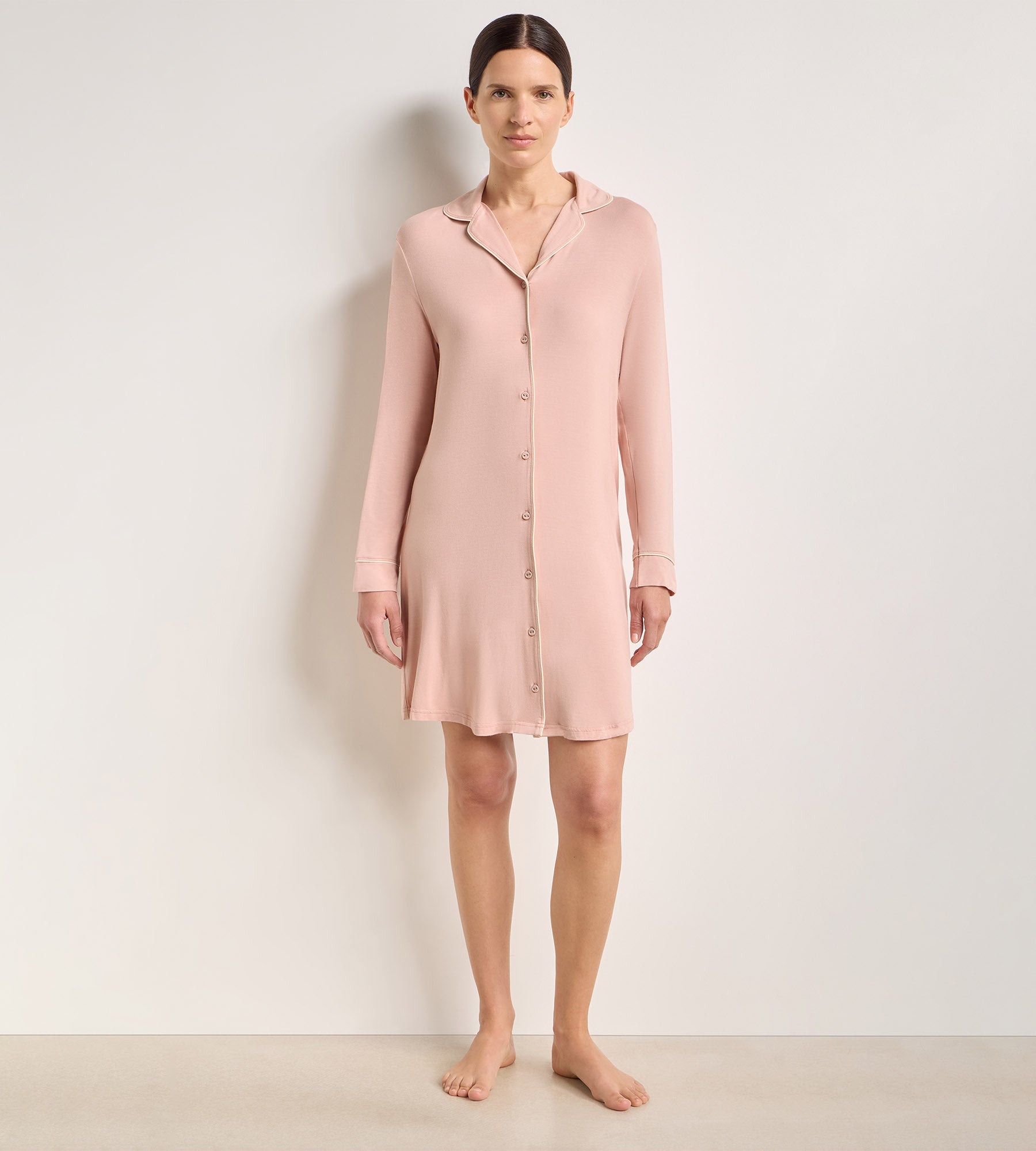 chemise-de-nuit-dim-soft-blush-rose-poudr-viscose-lasthanne image 1