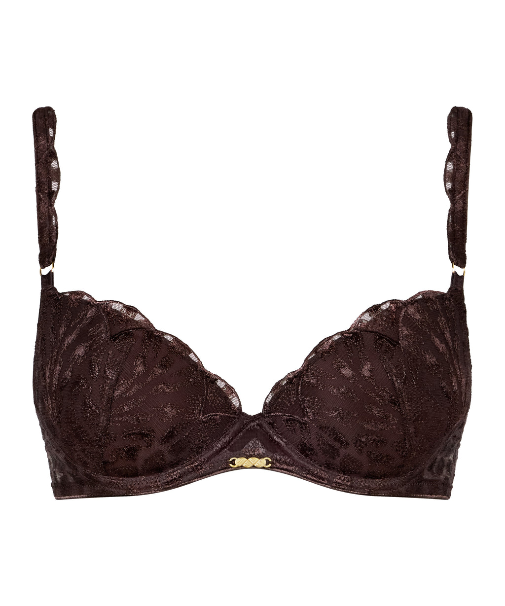aubade-crazy-in-love-soutien-gorge-push-up-moul-satin-brown image 1