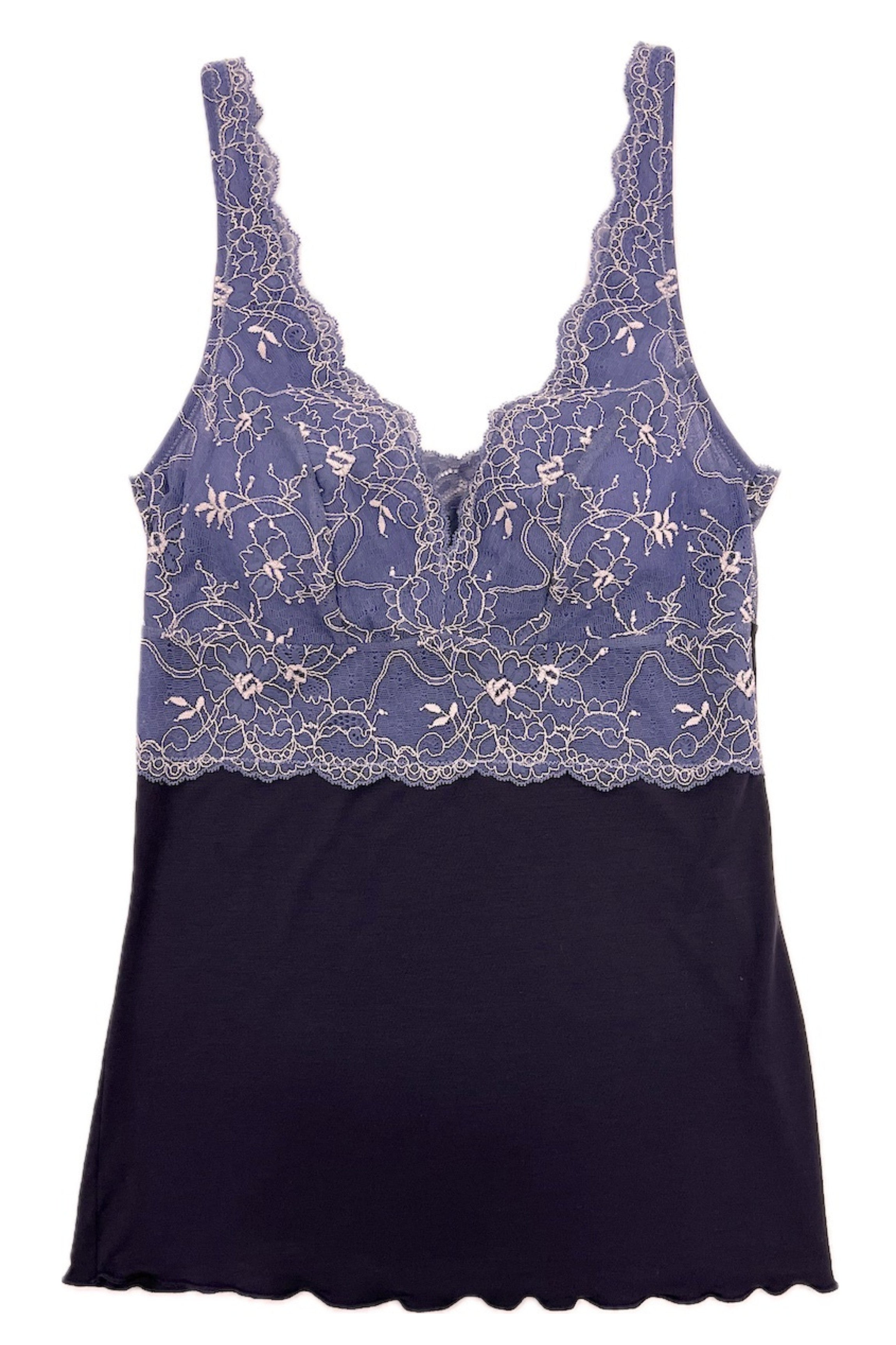 cadolle-eloise-bleu-pyjama-modal-et-dentelle image 3