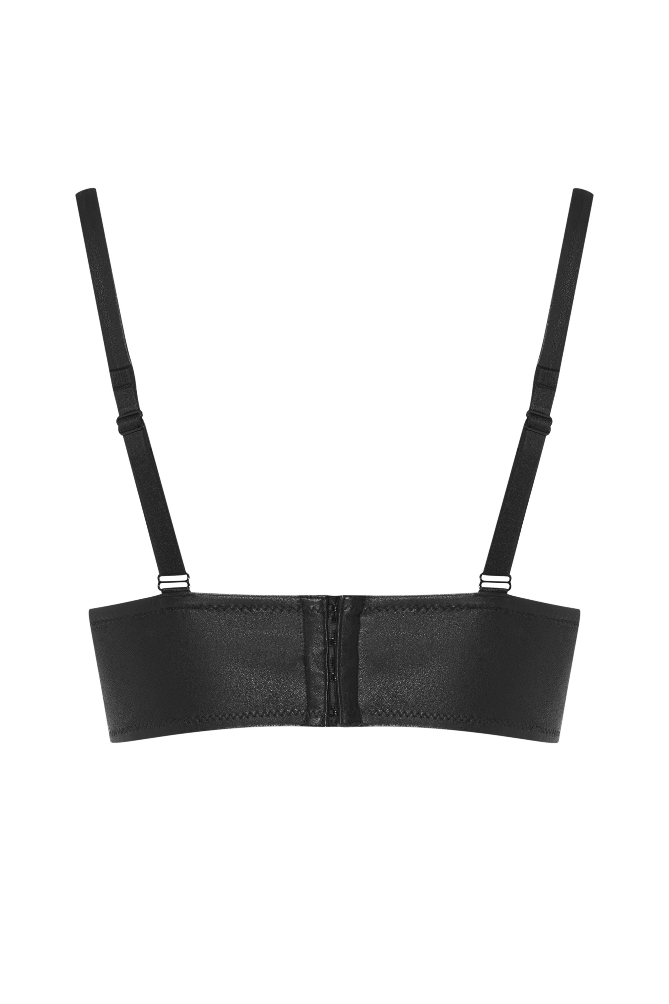 cadolle-gloria-bustier-court-cuir-noir image 2