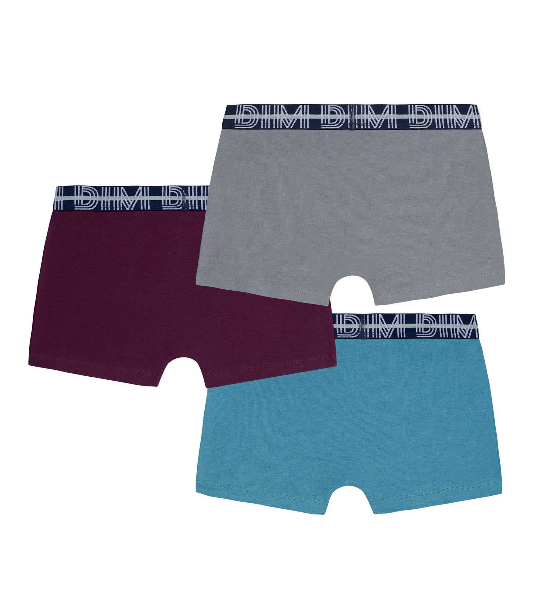 dim-ecodim-lot-de-3-boxers-gar-on-coton-stretch-carmin image 2