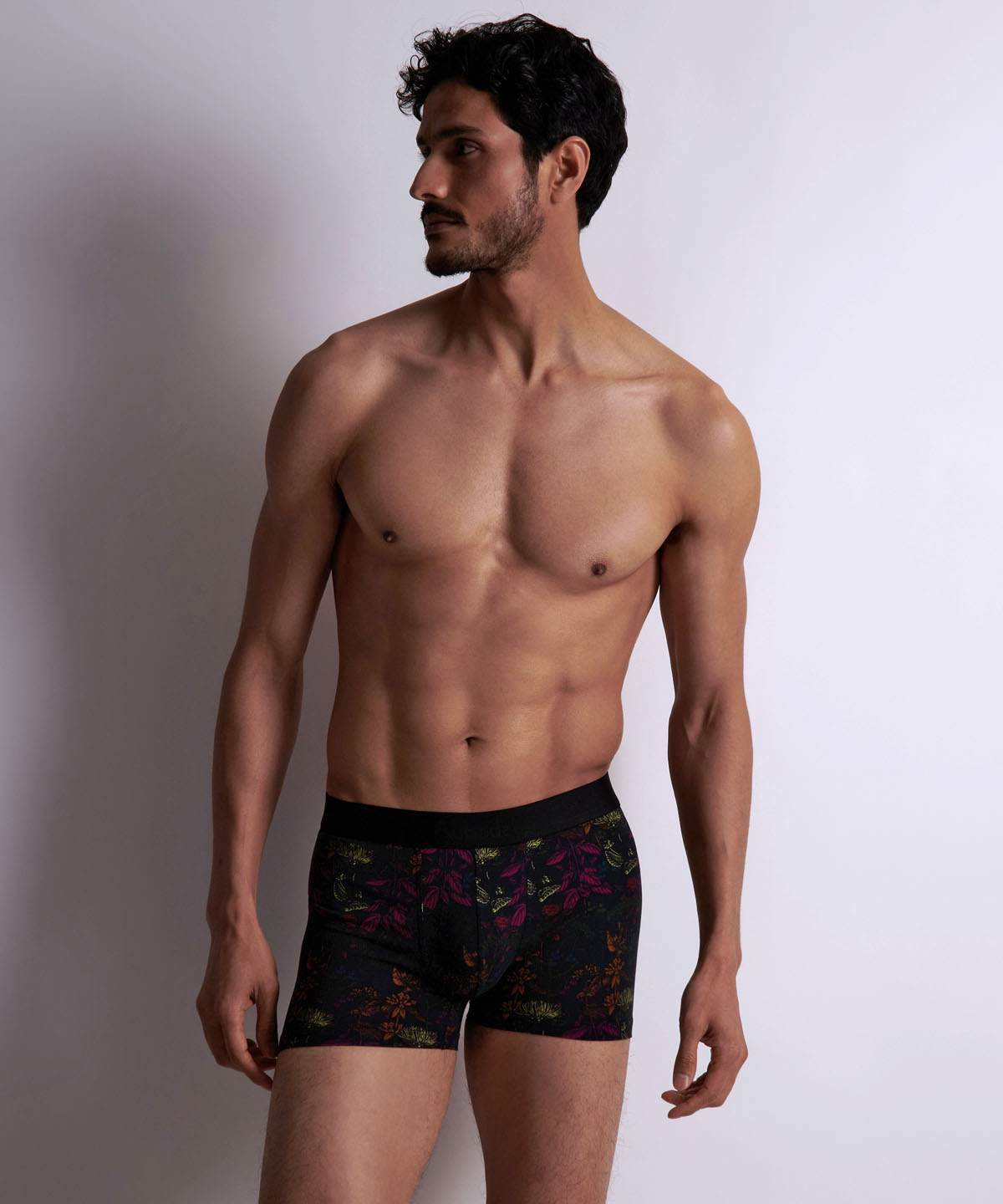 aubade-homme-boxer-fleurs-magiques-noir-2 image 2