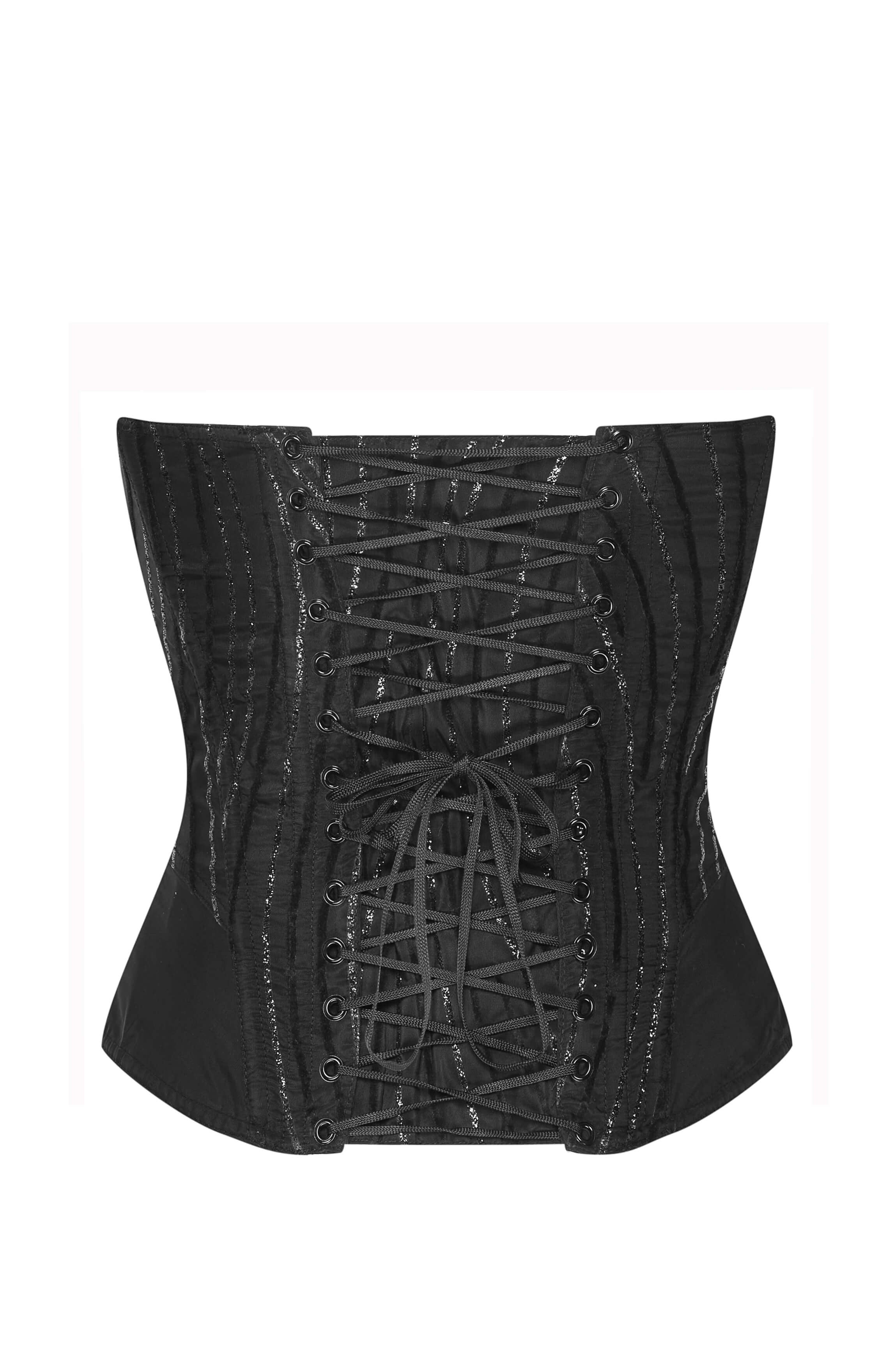 cadolle-malia-corset-noir-paillet-en-velours image 3