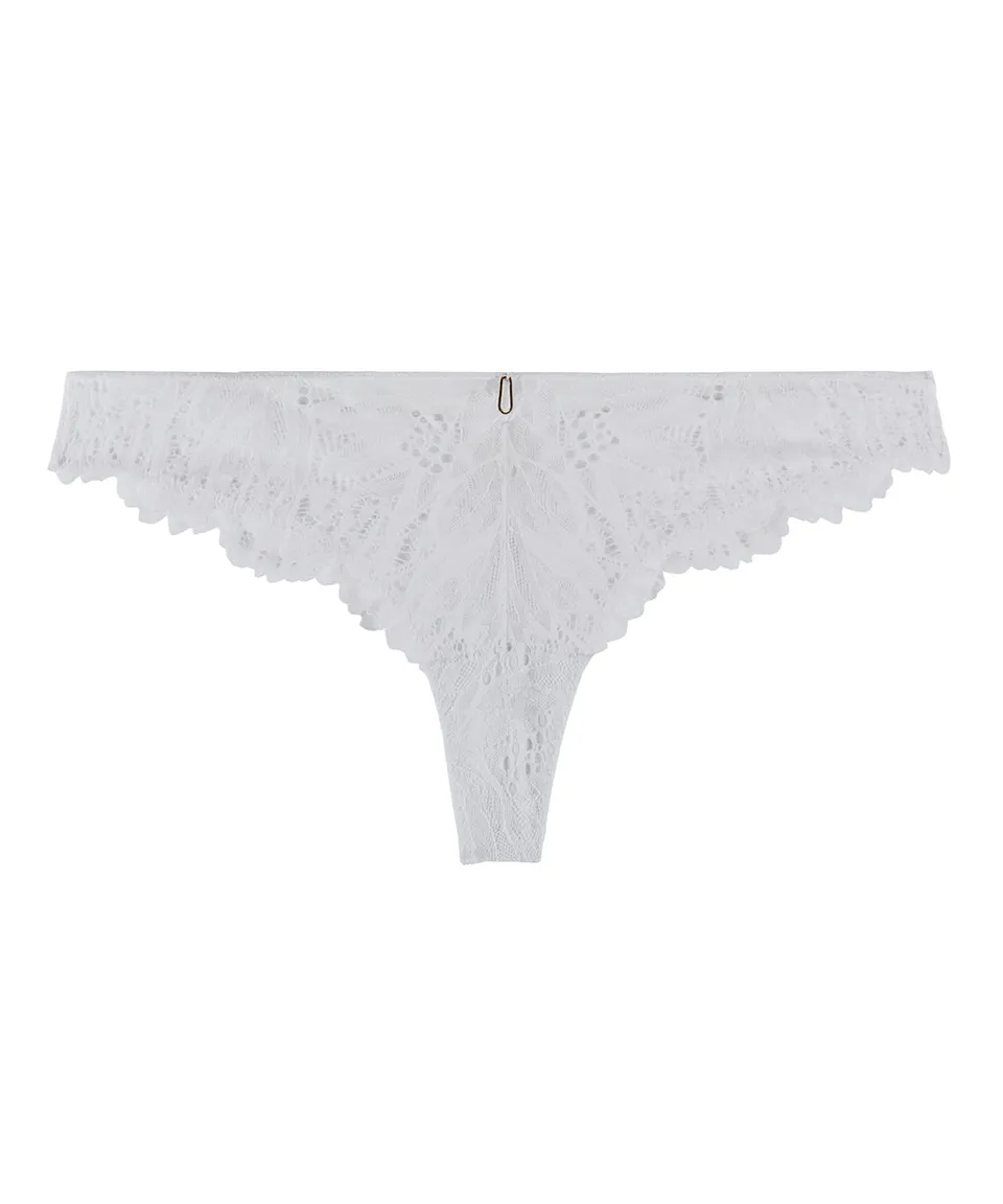 aubade-flowermania-string-blanc image 1