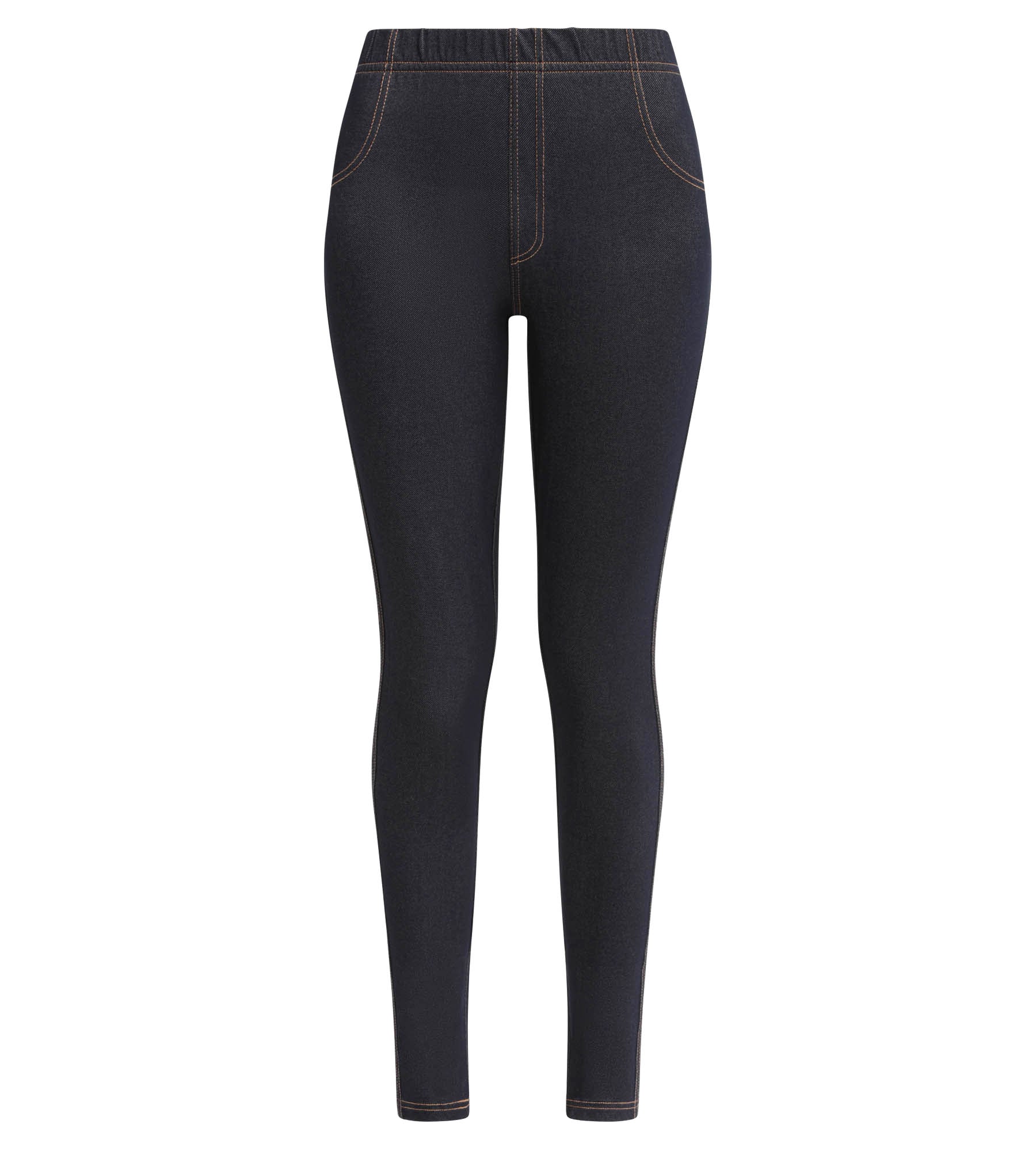dim-relax-go-legging-femme-effet-jean-bleu-marine-avec-poches image 5