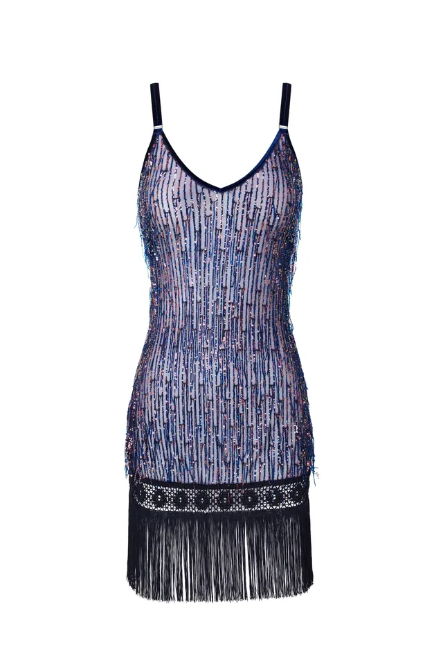 cadolle-robe-charleston-franges-bleues-robe-soir-e image 1