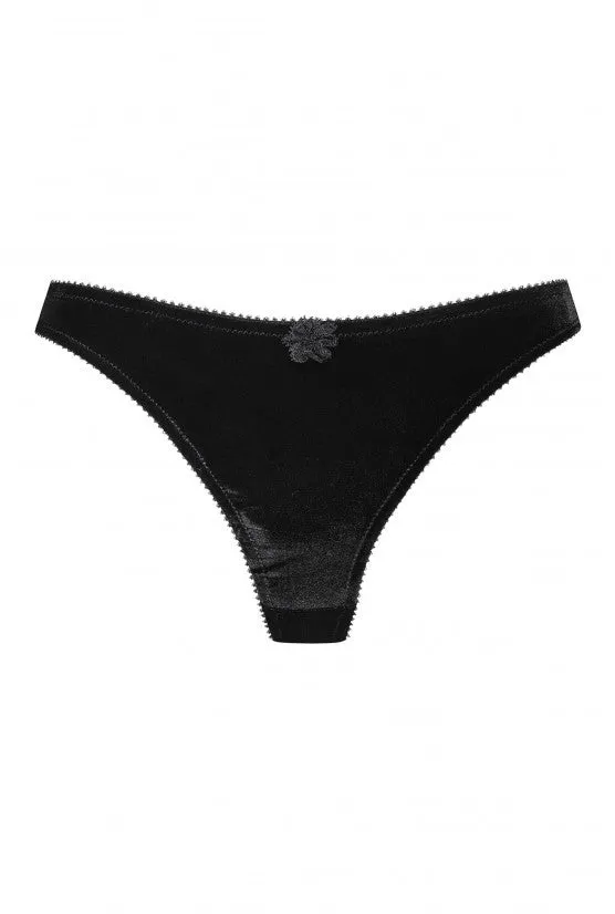 cadolle-cathy-string-velours-noir-sans-trace image 1