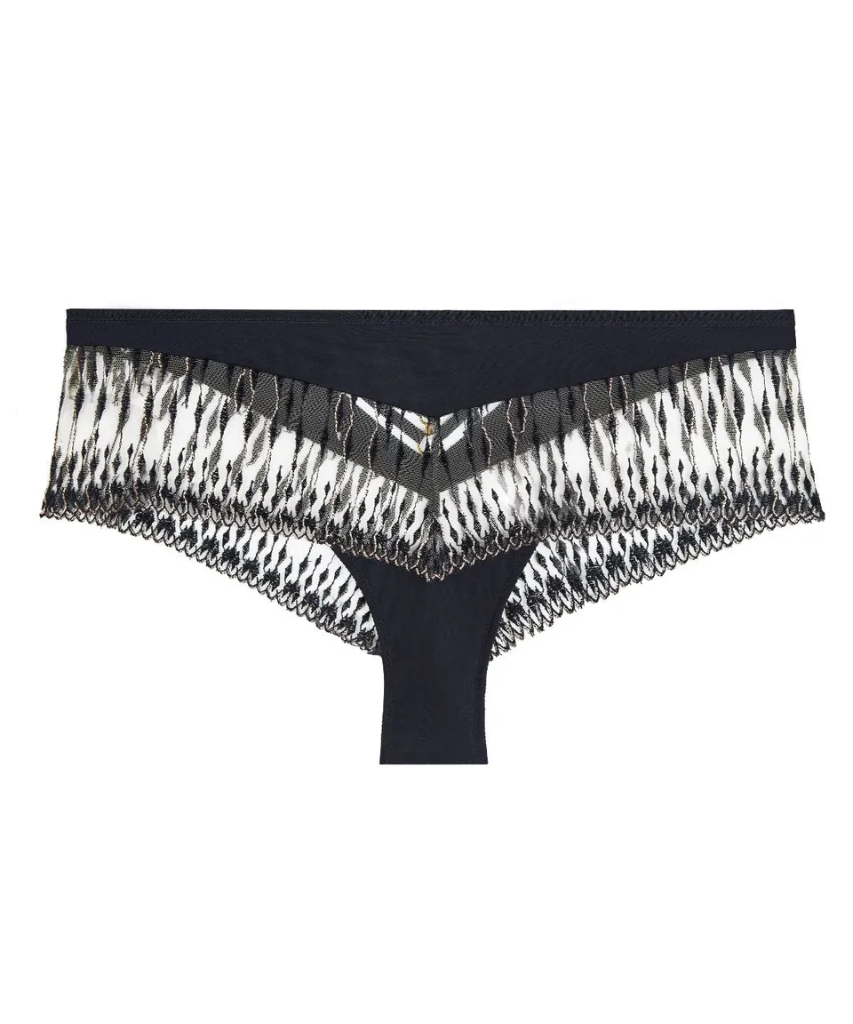 aubade-voodoo-kiss-shorty-millenium-black-avec-broderie-lurex image 1