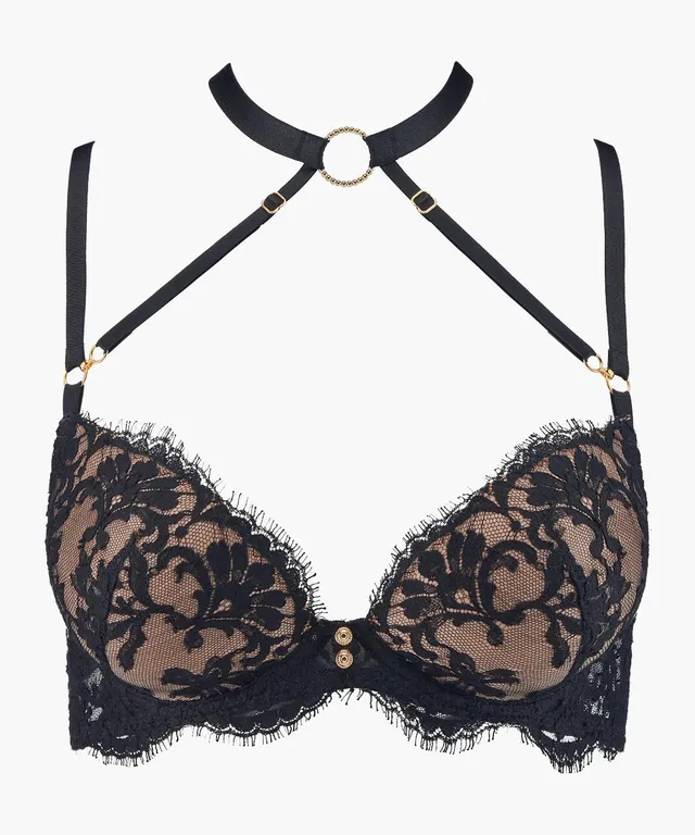 aubade-under-your-spell-push-up-ultra-black-soutien-gorge-moul-plongeant image 1