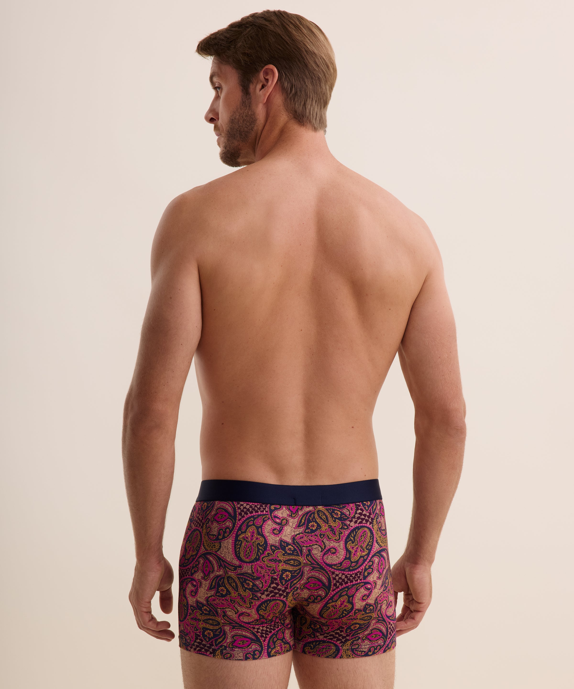 aubade-homme-pack-2-boxers-fleur-de-boteh-bordeaux image 4