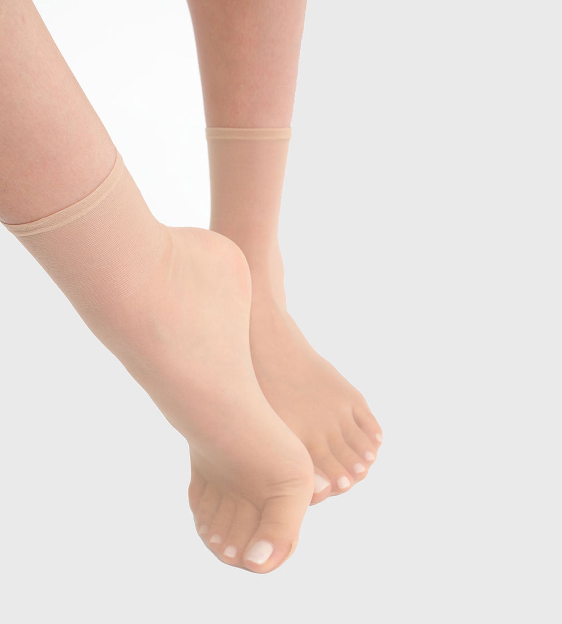 dim-sublime-voile-lot-de-2-paires-de-socquettes-invisibles-nude-ivoire-femme image 3