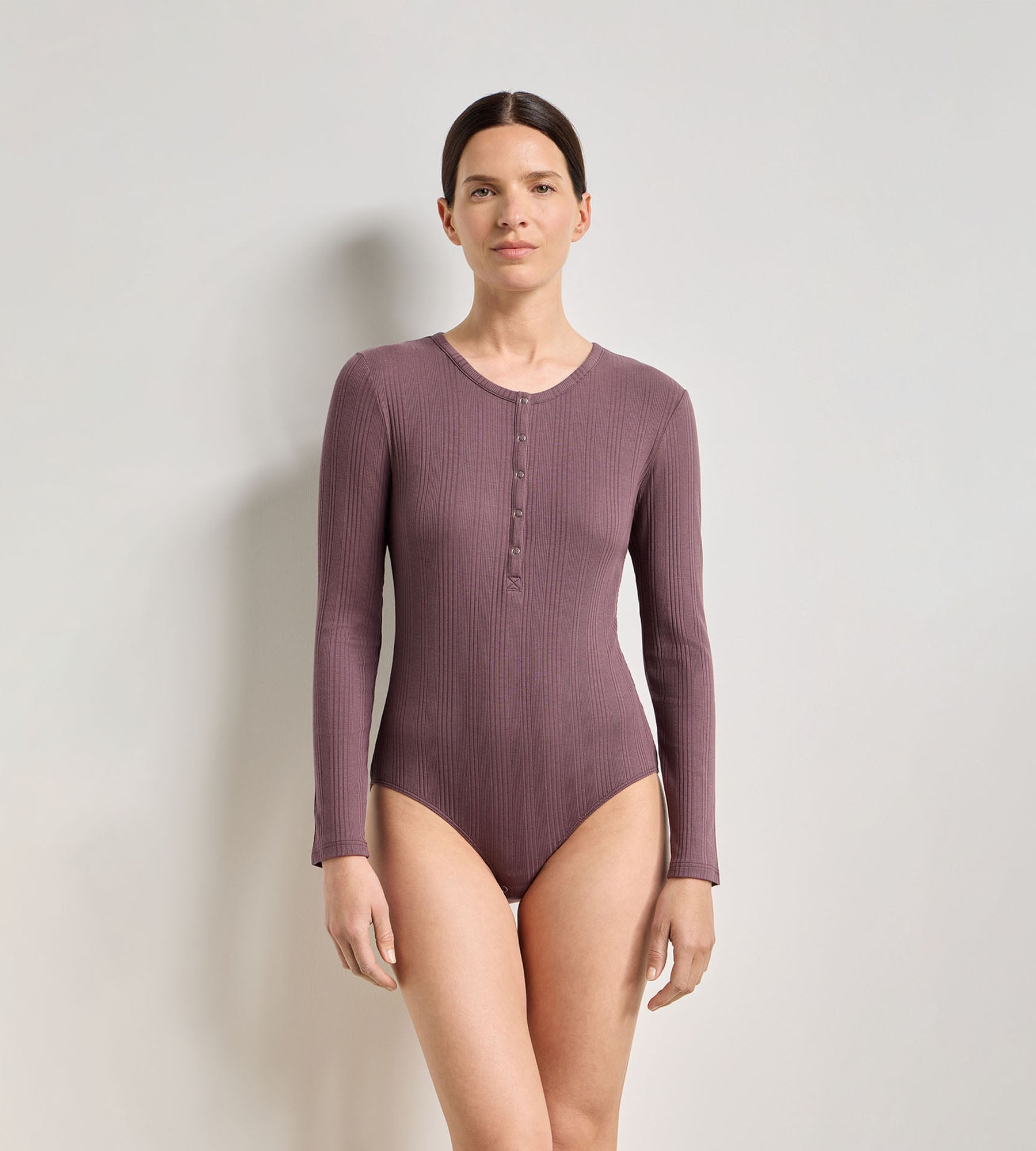 dim-x-ines-de-la-fressange-body-t-shirt-manches-longues-m-re-nuit-femme image 3