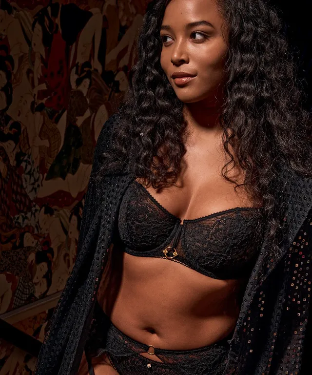 aubade-illusion-fauve-soutien-gorge-corbeille-avec-armatures-black image 1