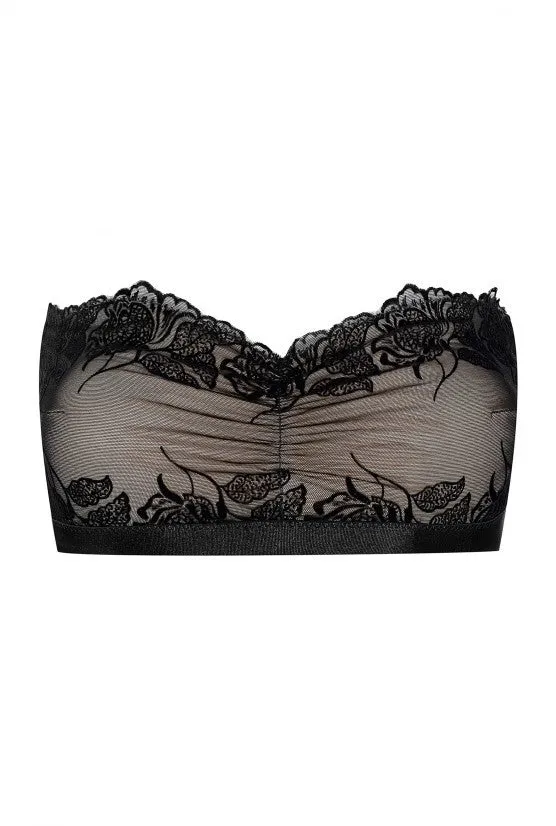 cadolle-soutien-gorge-bandeau-tulle-noir-rose image 1