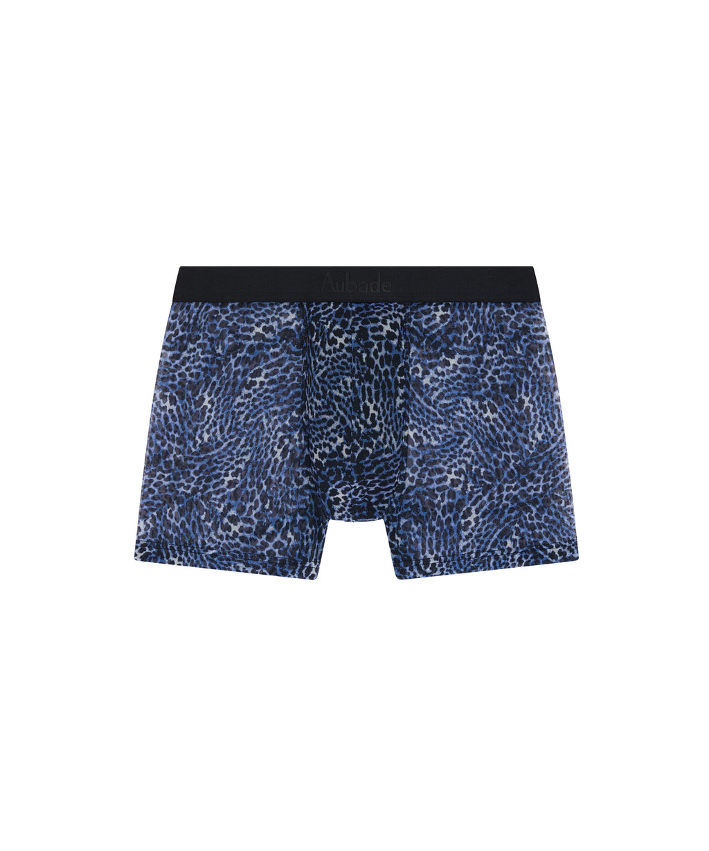 aubade-homme-boxer-wild-side-imprim-animal-bleu image 1