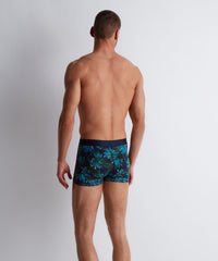 aubade-homme-boxer-flower-lover-coton-bio-bleu-vert image 5